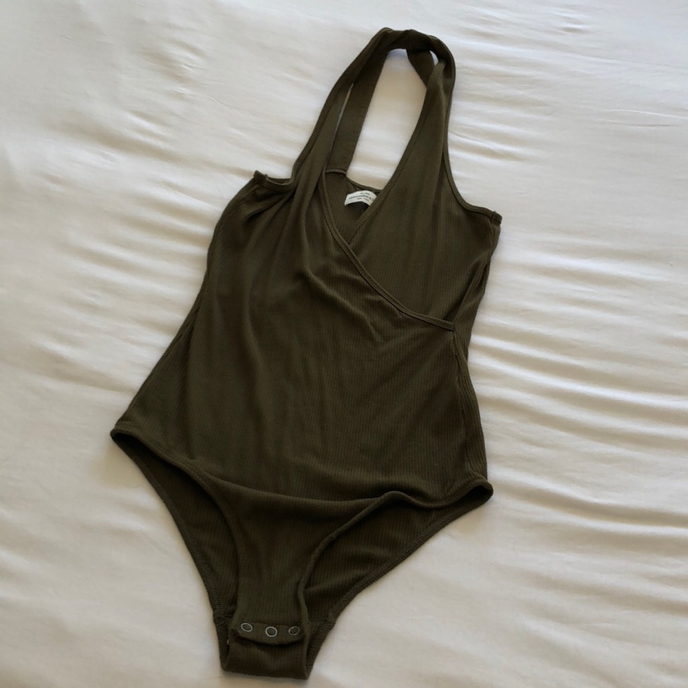 Dark green body suit